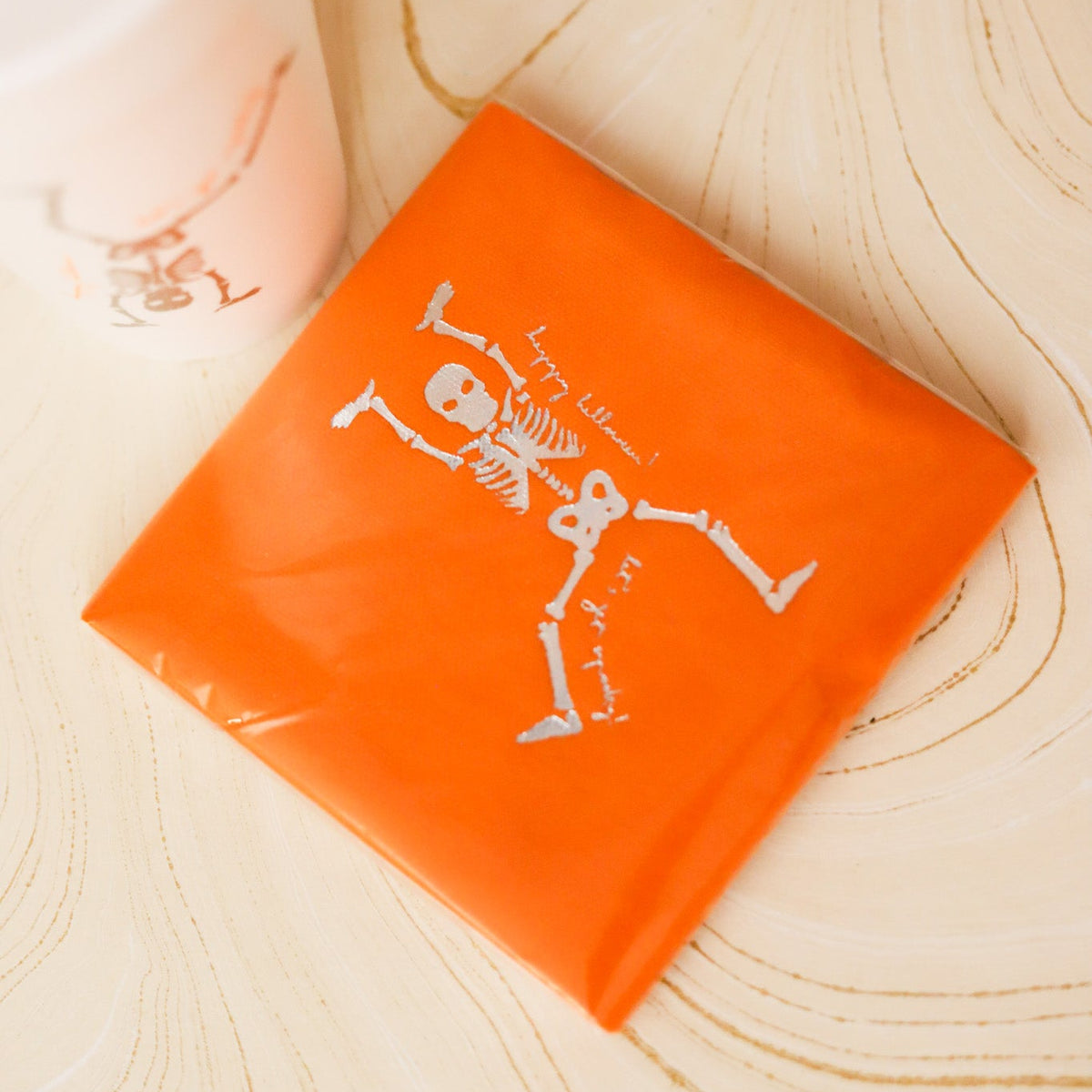 Spooky Skeleton Halloween Napkin