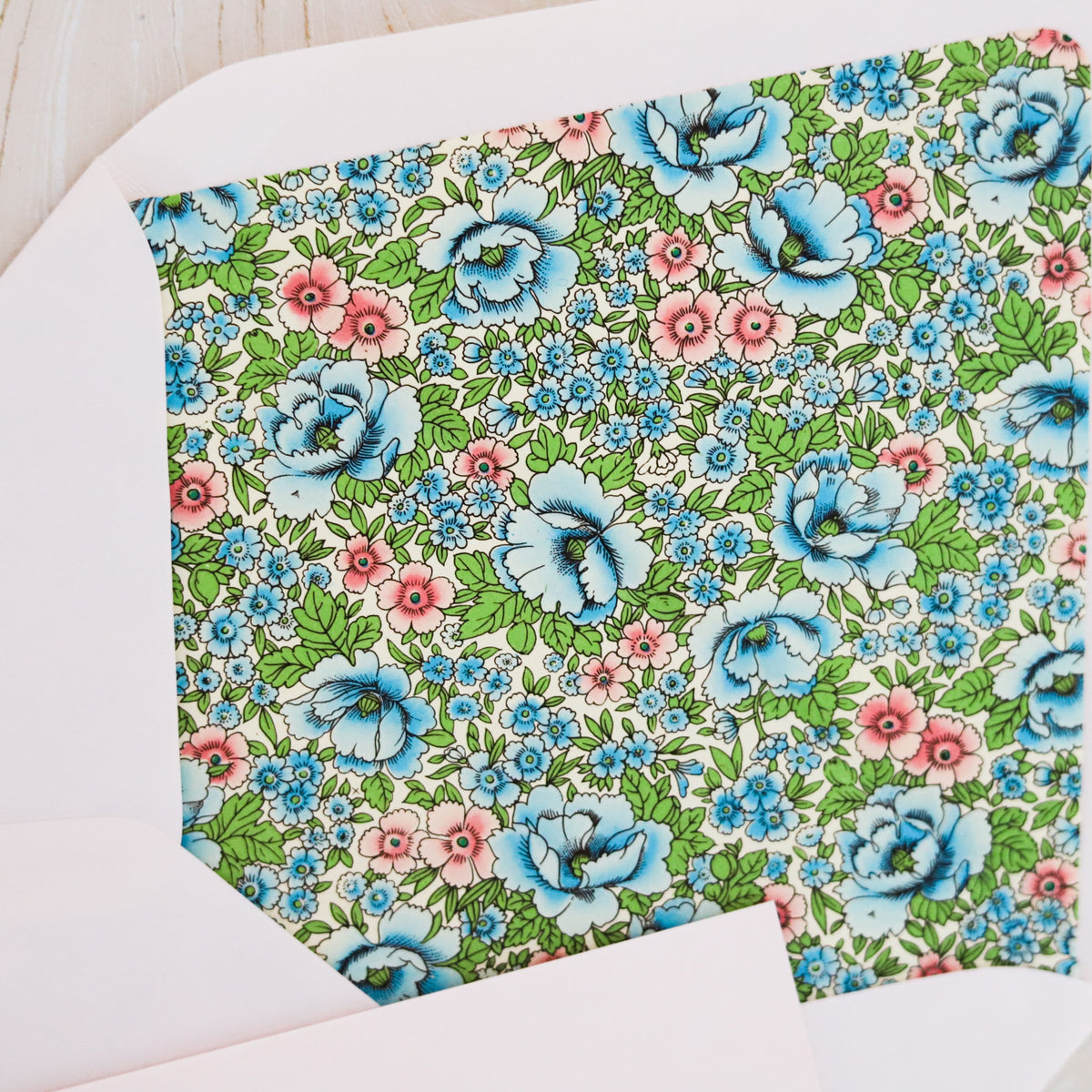 Flora Blue Stationery Set