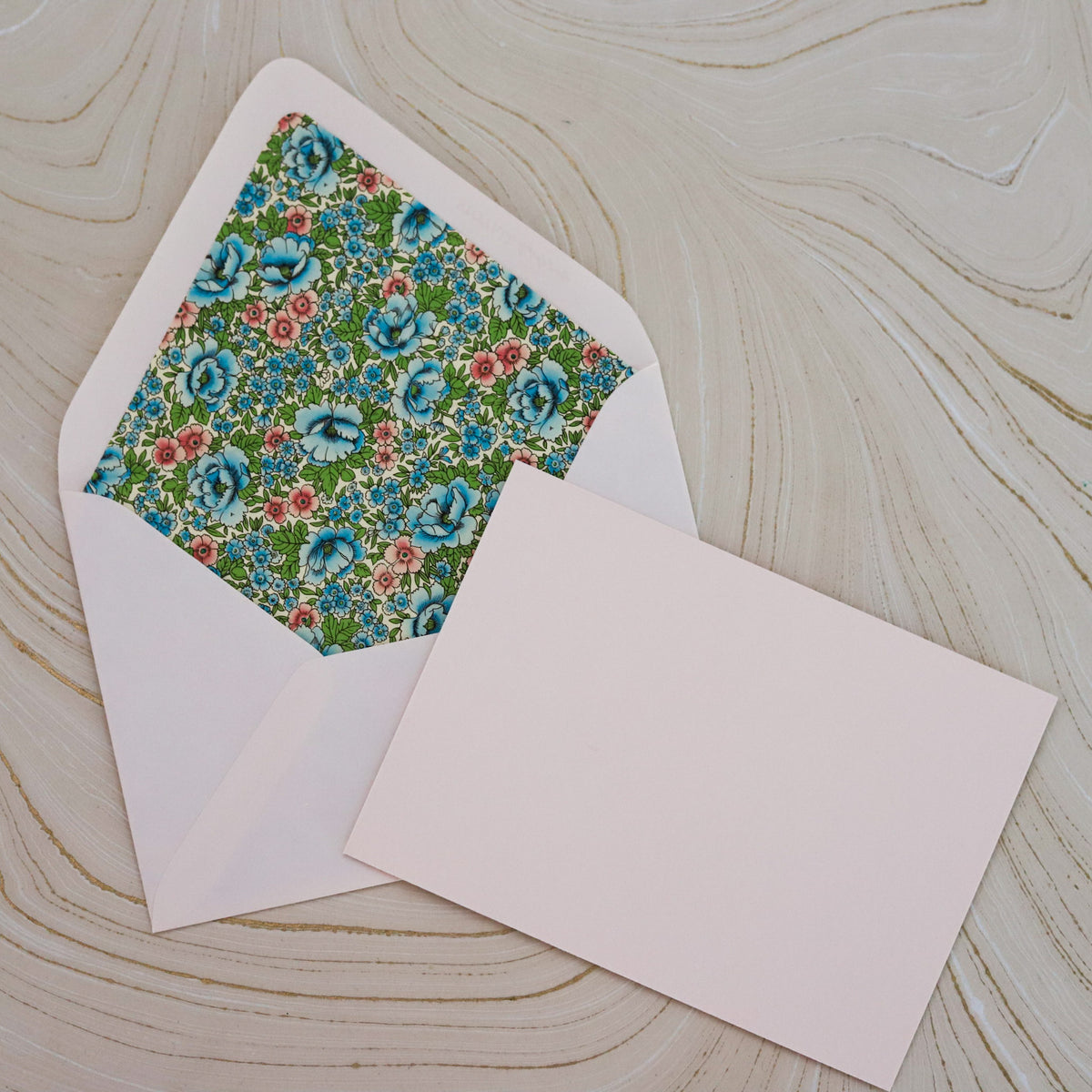 Flora Blue Stationery Set