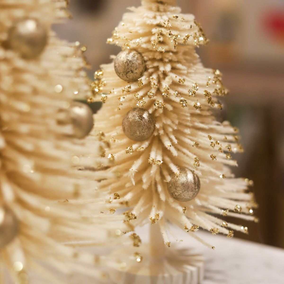 Ivory Snow Bottle Brush Christmas Trees