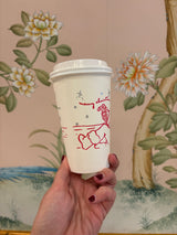 Sleeve of 10 Santa Coffee Cups and Lids