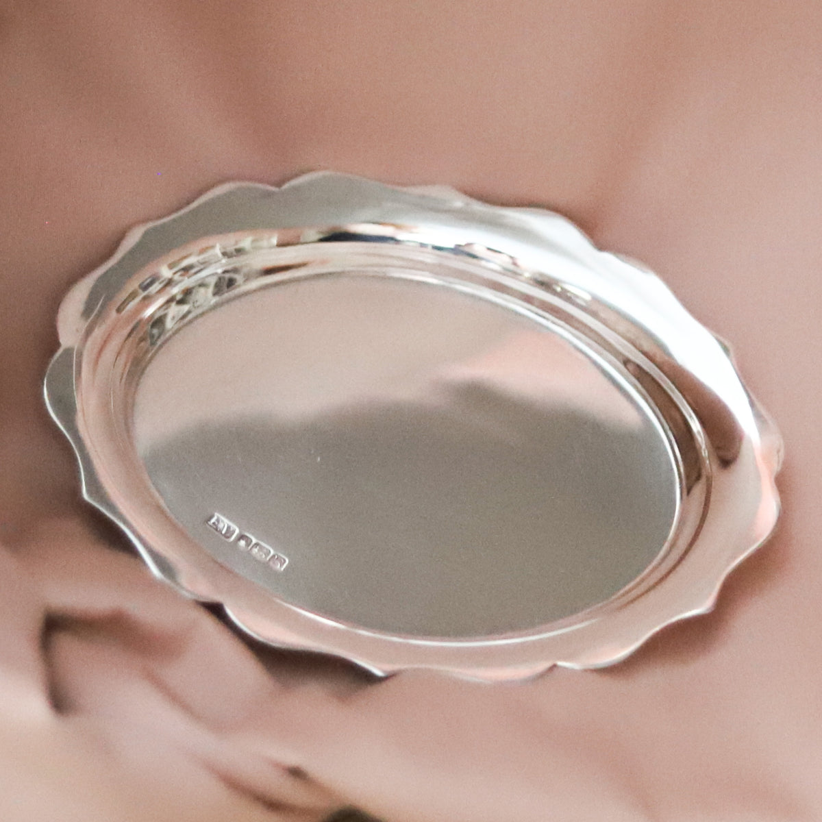 English Sterling Silver Lobed Dish, Sheffield 1996