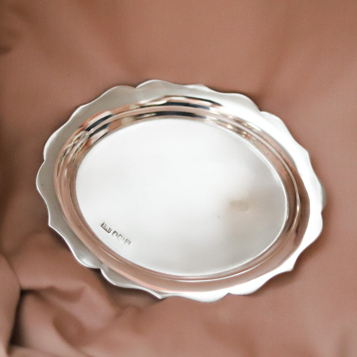 English Sterling Silver Lobed Dish, Sheffield 1996