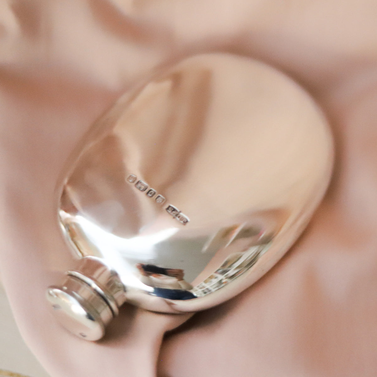 Antique Sterling Silver Hip Flask, Sheffield 1871