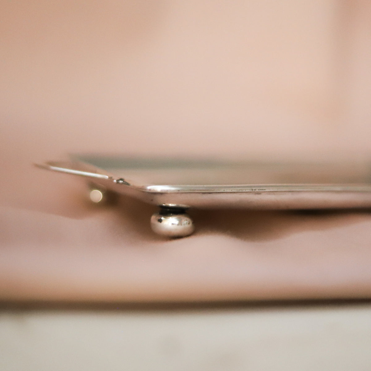 English Sterling Silver Rectangular Tray with Handles