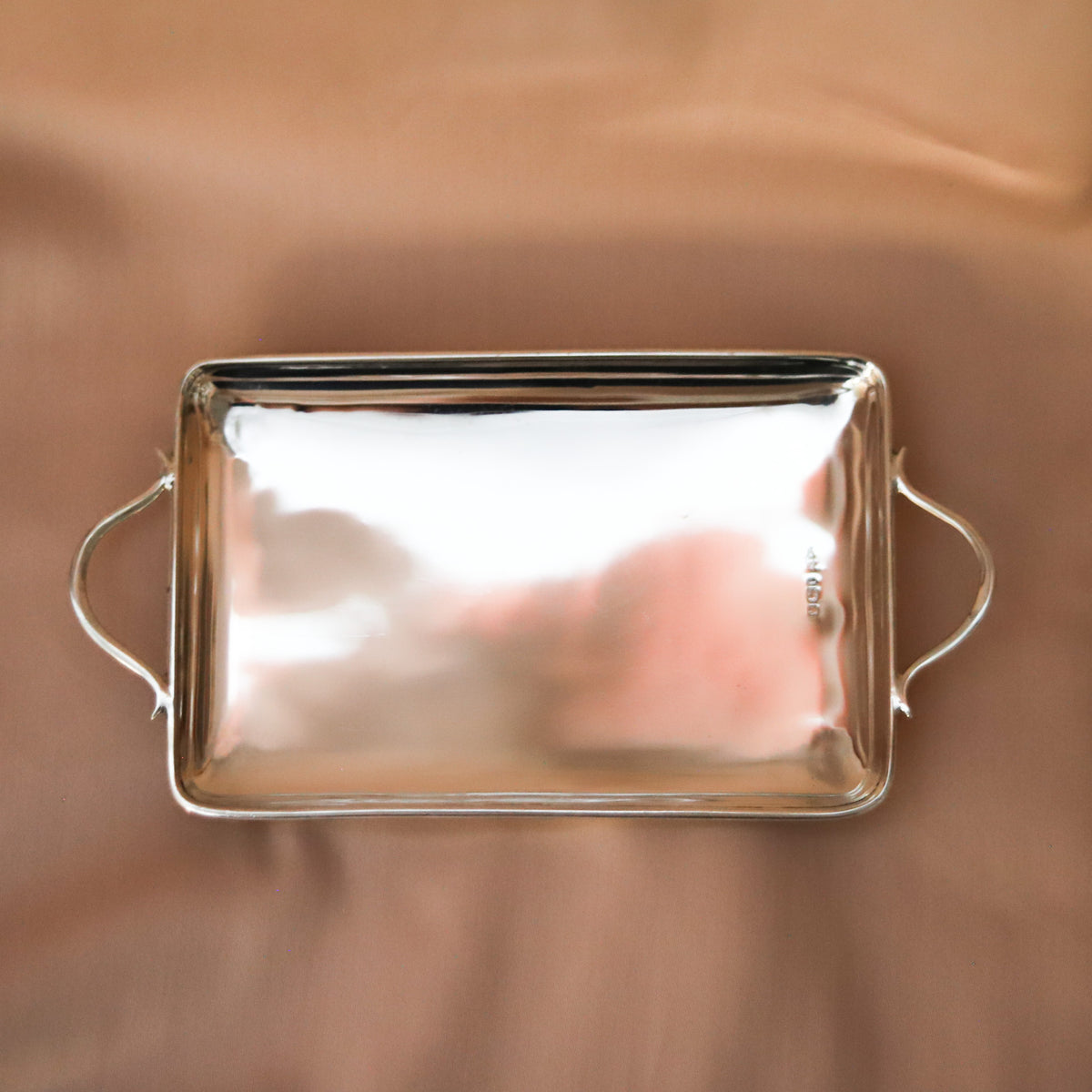 English Sterling Silver Rectangular Tray with Handles