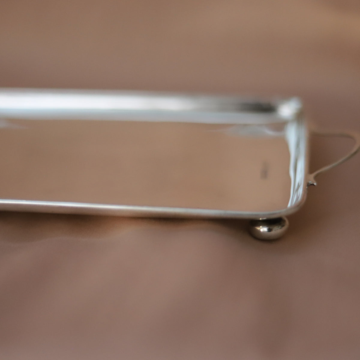 English Sterling Silver Rectangular Tray with Handles