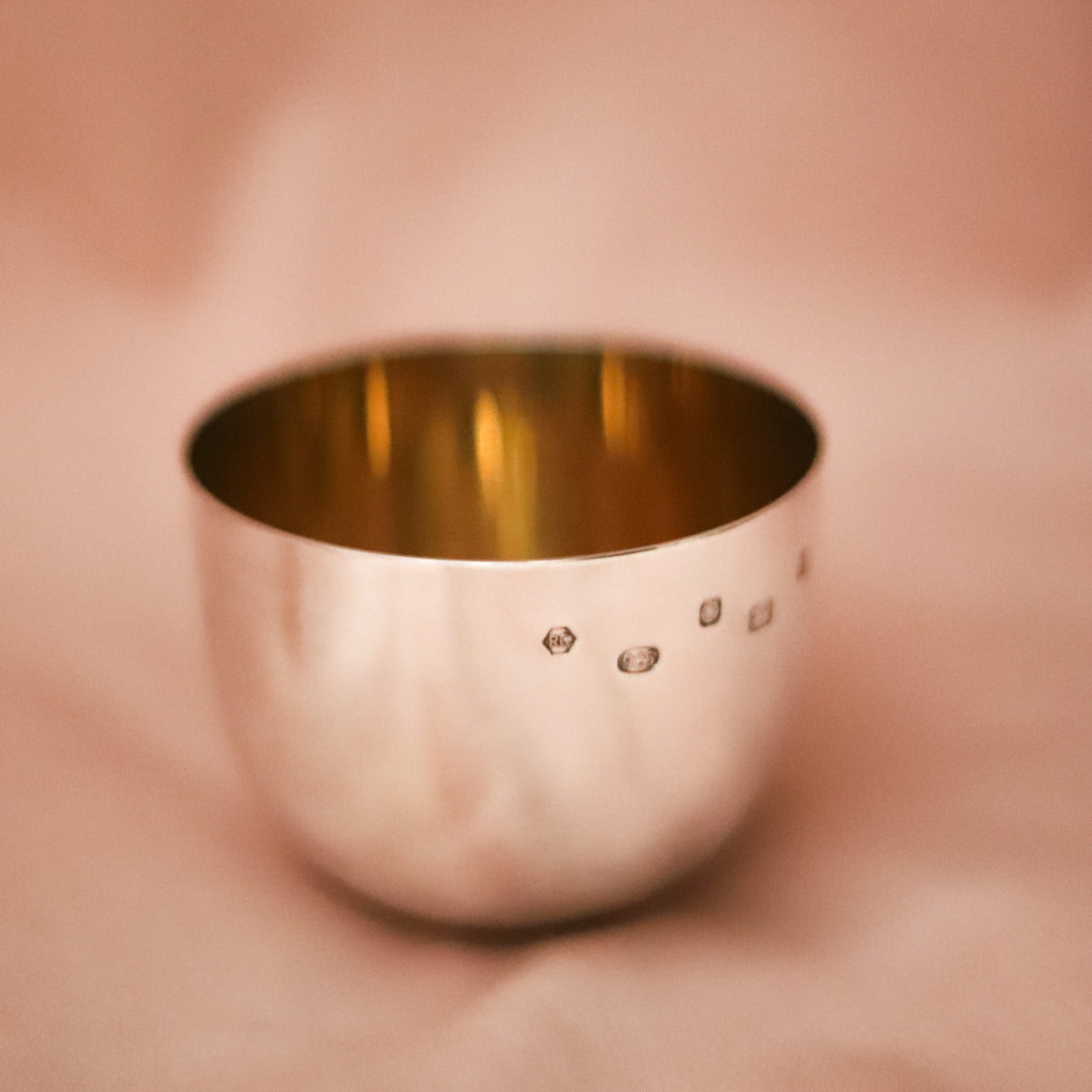 This sterling silver tumbler cup was made by Carr’s of Sheffield and hallmarked in Sheffield in 2003.