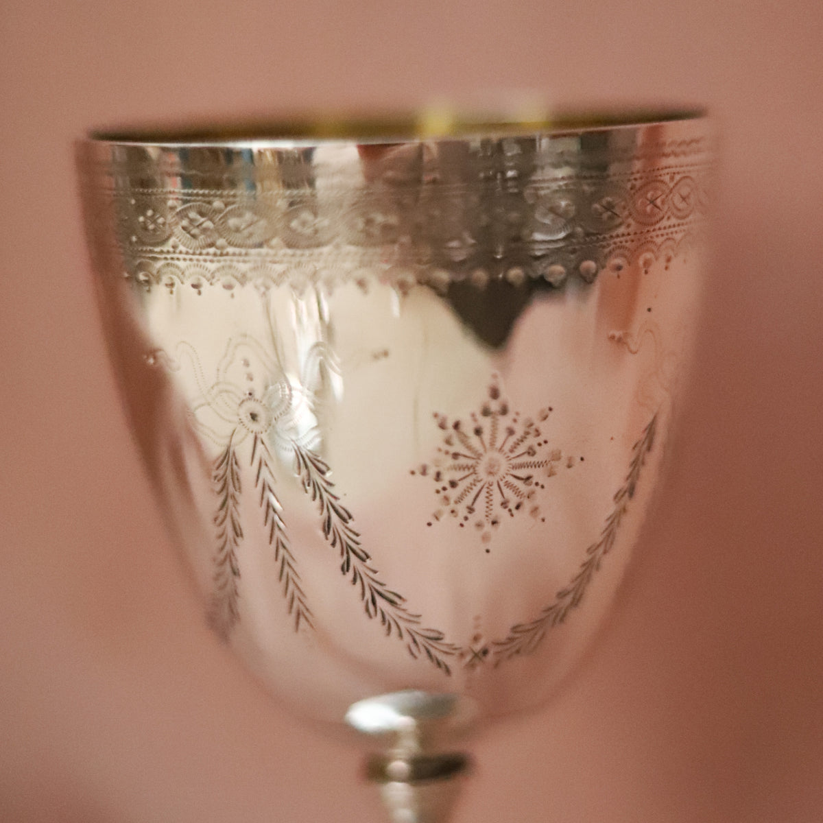 Antique Victorian Sterling Silver Goblet, London 1872