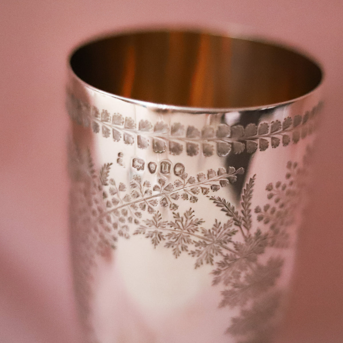 Antique Victorian Sterling Silver Goblet, London 1875