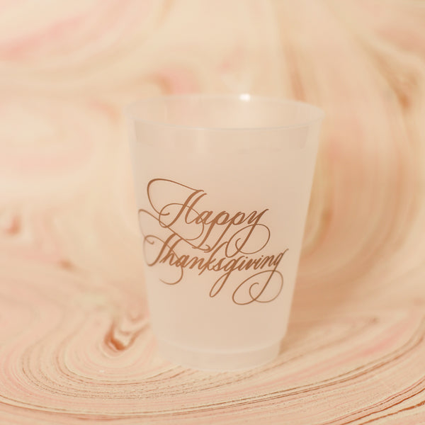 Happy Thanksgiving Shatterproof Cups – 10 Pack (16 oz)
