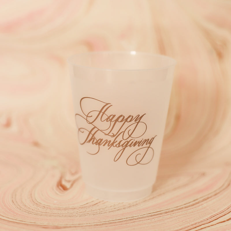 Happy Thanksgiving Shatterproof Cups – 10 Pack (16 oz)
