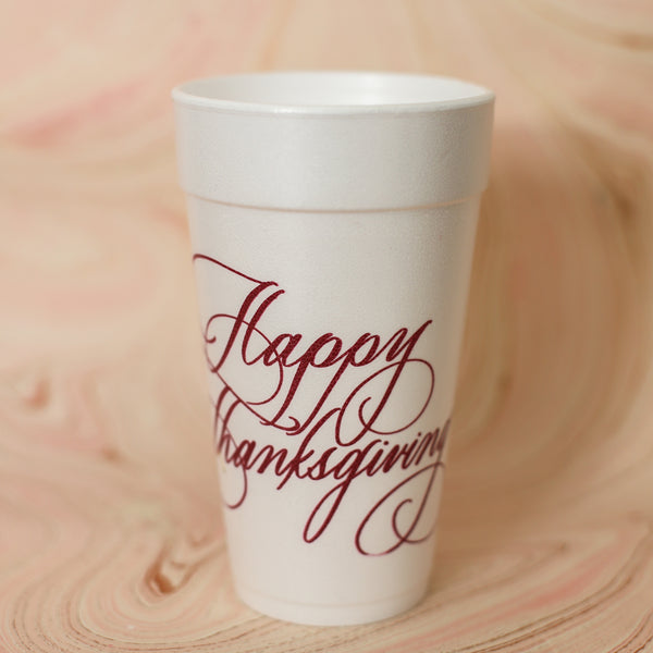 Happy Thanksgiving Foam Cups - 20 oz