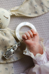 Silver Bunny Ring Rattle