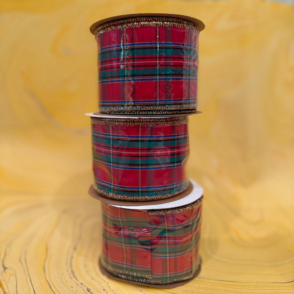 Plaid Wired Ribbon