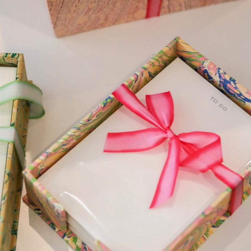 Marbled Paper Desk Jotters Tray