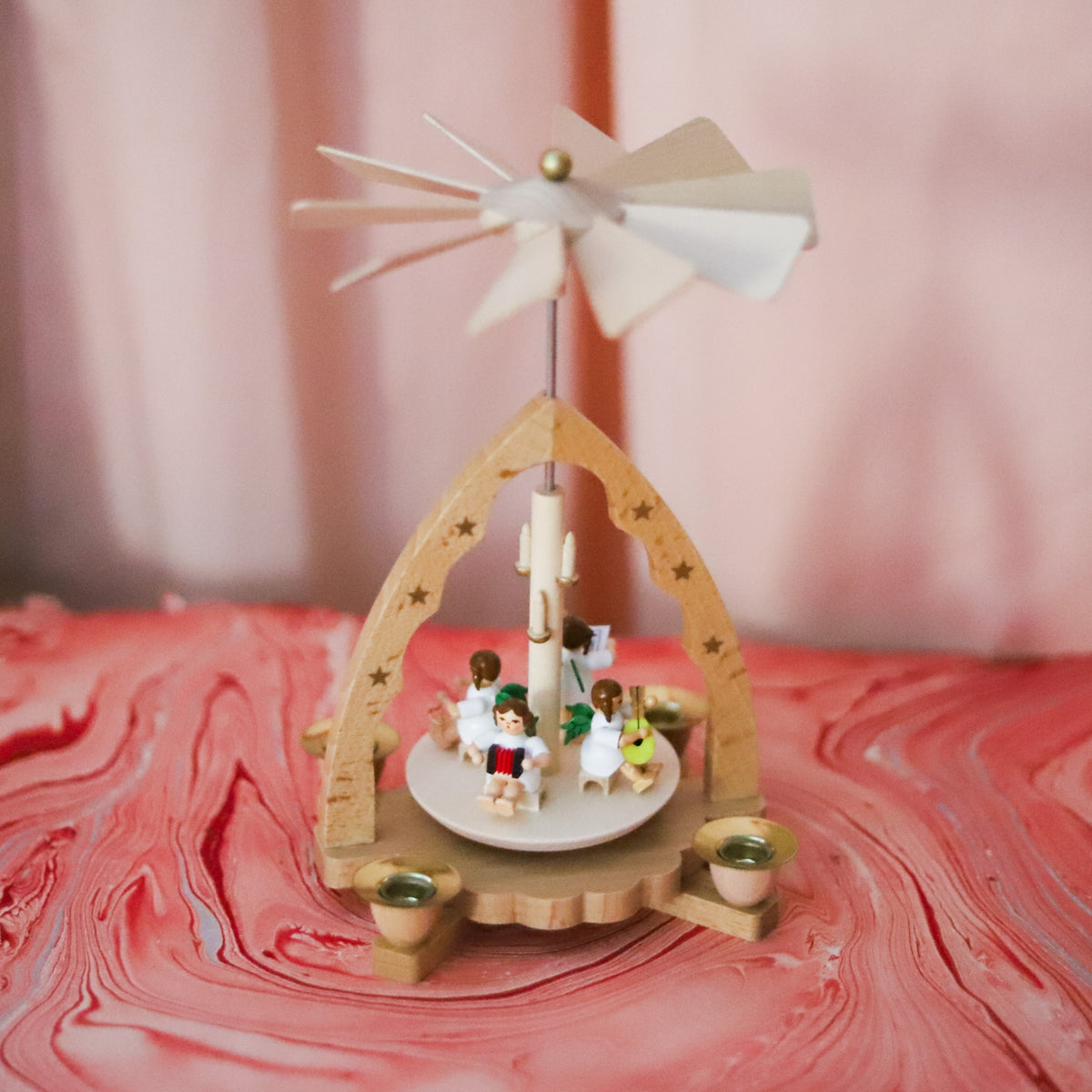 Heavenly Chorus German Christmas Pyramid, 8"