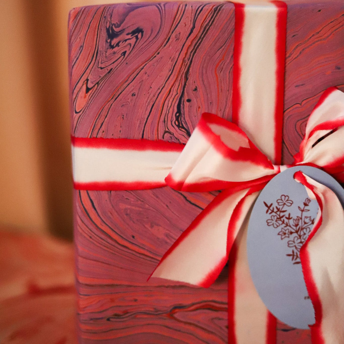 Fuchsia Marble Gift Wrap Sheets (Set of 3)