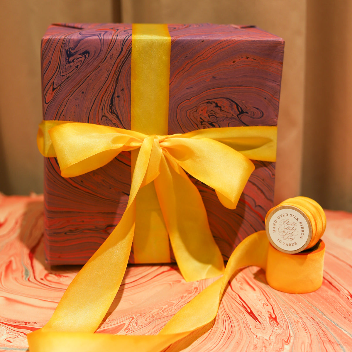 Sunshine Hand-Dyed Silk Ribbon