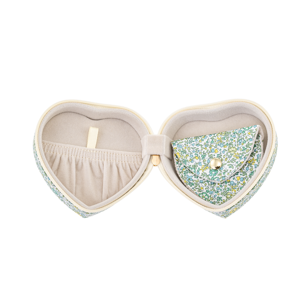 Liberty Heart Travel Jewelry Case, Katie and Millie Green