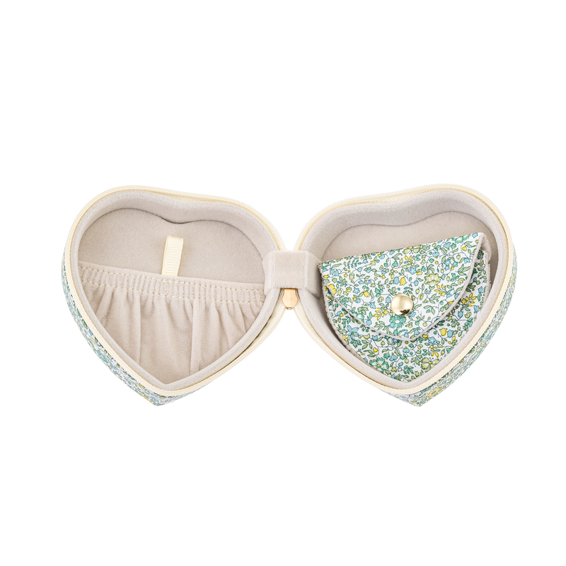 Liberty Heart Travel Jewelry Case, Katie and Millie Green