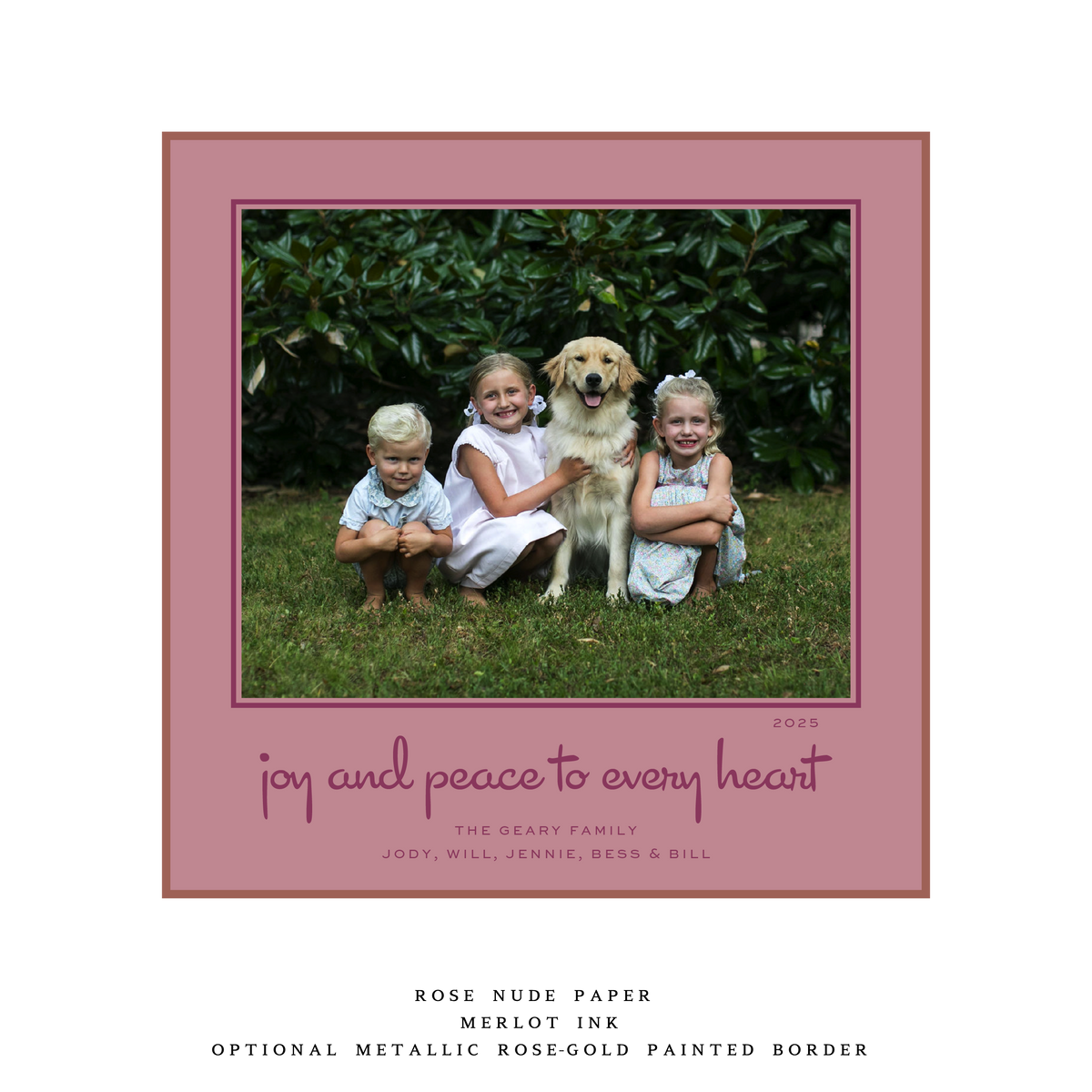 Juniper Large Square Luxe Holiday Card (Archive)