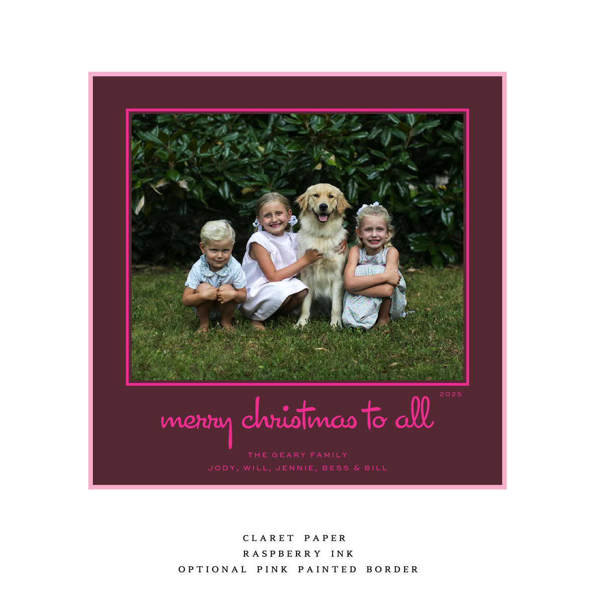 Juniper Large Square Luxe Holiday Card (Archive)