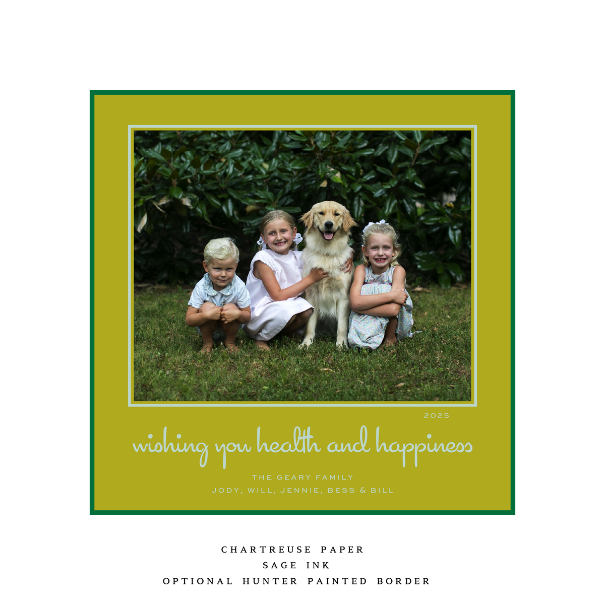 Juniper Large Square Luxe Holiday Card (Archive)