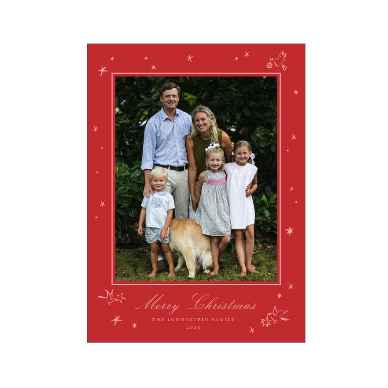 Kirby Medium Engraved Holiday Card