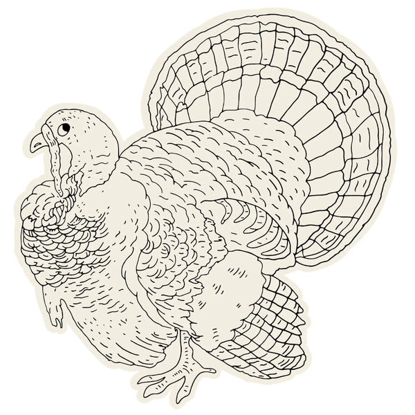 Die Cut Coloring Turkey Placement