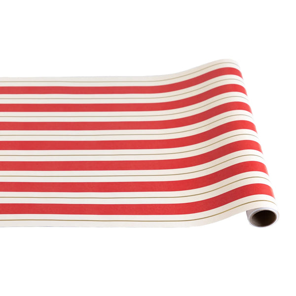 Red and Gold Awning Stripe Runner
