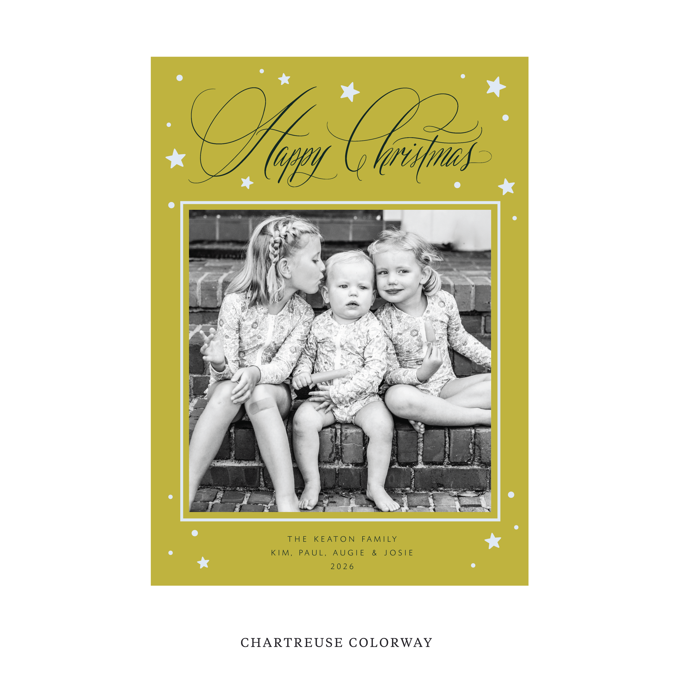 Keaton Classic Flat Print Holiday Card, Large