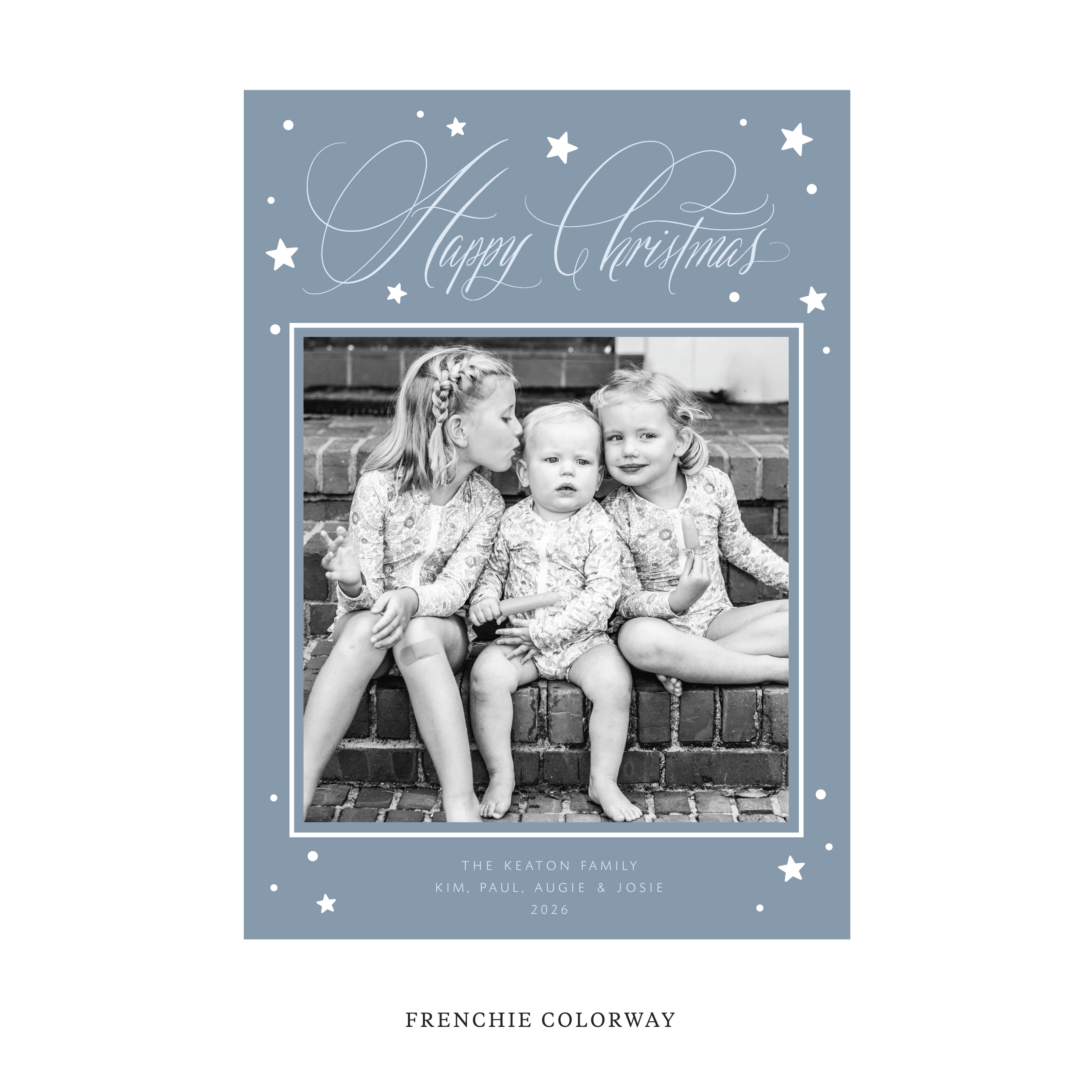 Keaton Classic Flat Print Holiday Card, Large