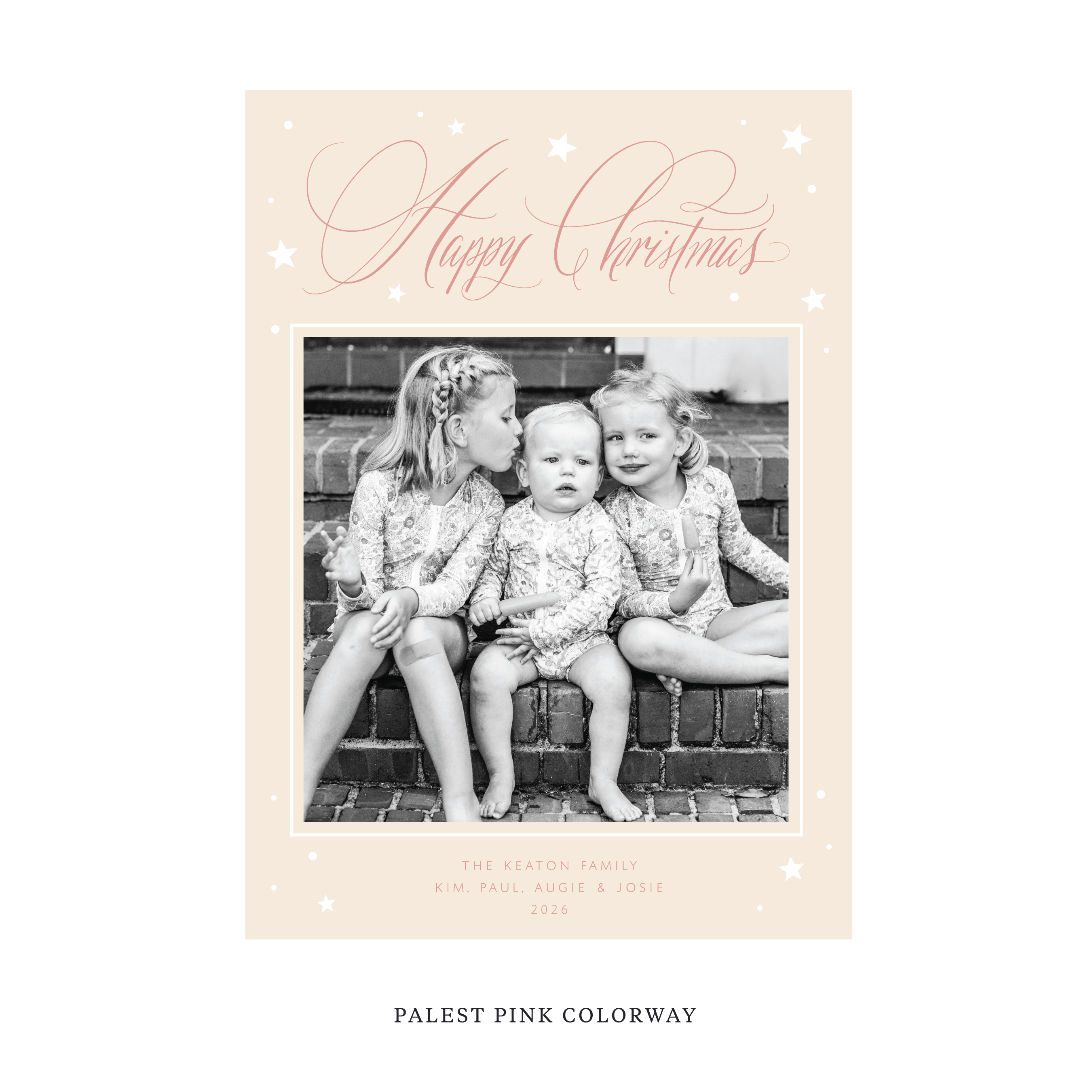 Keaton Classic Flat Print Holiday Card, Large