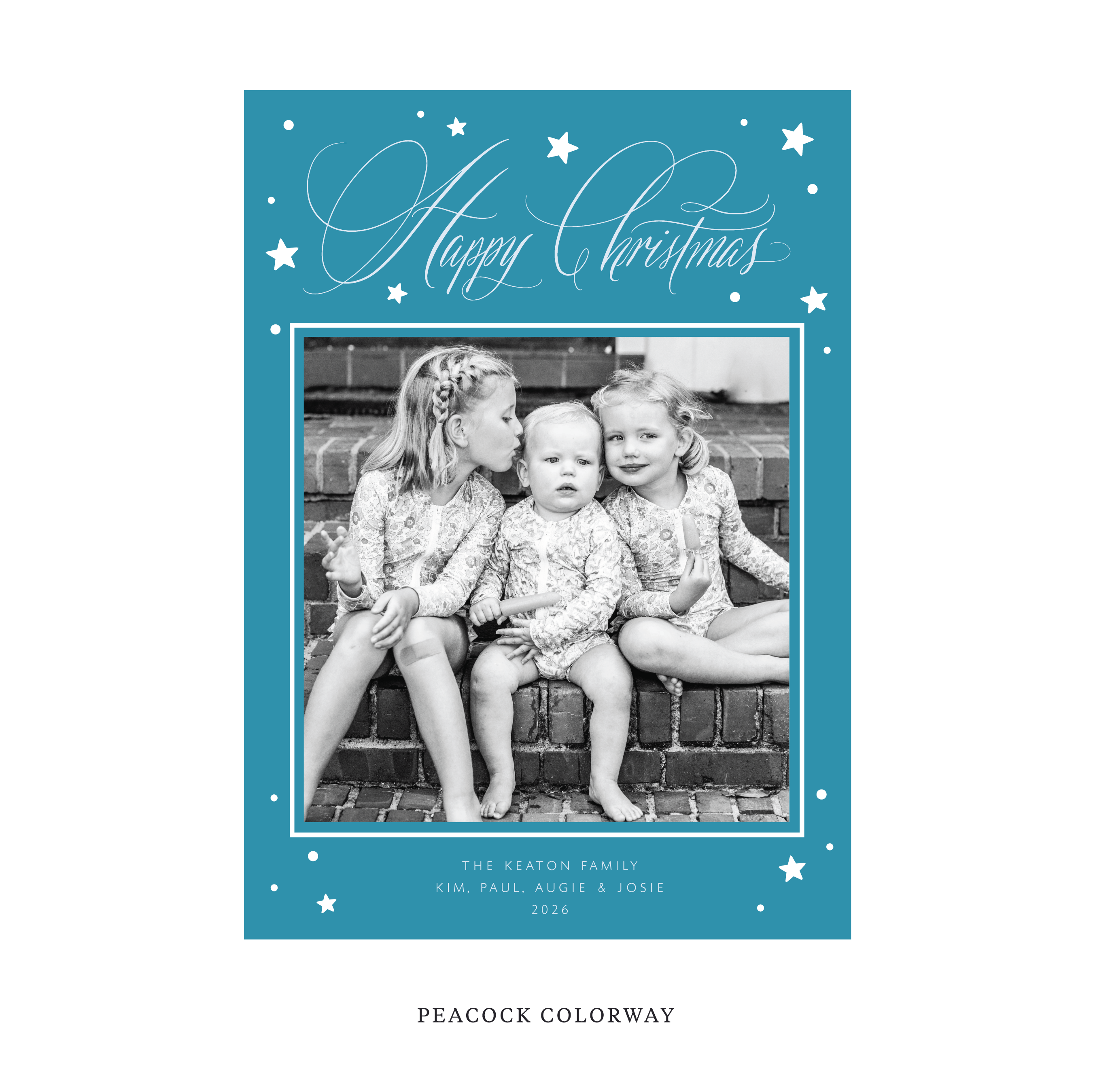 Keaton Classic Flat Print Holiday Card, Large