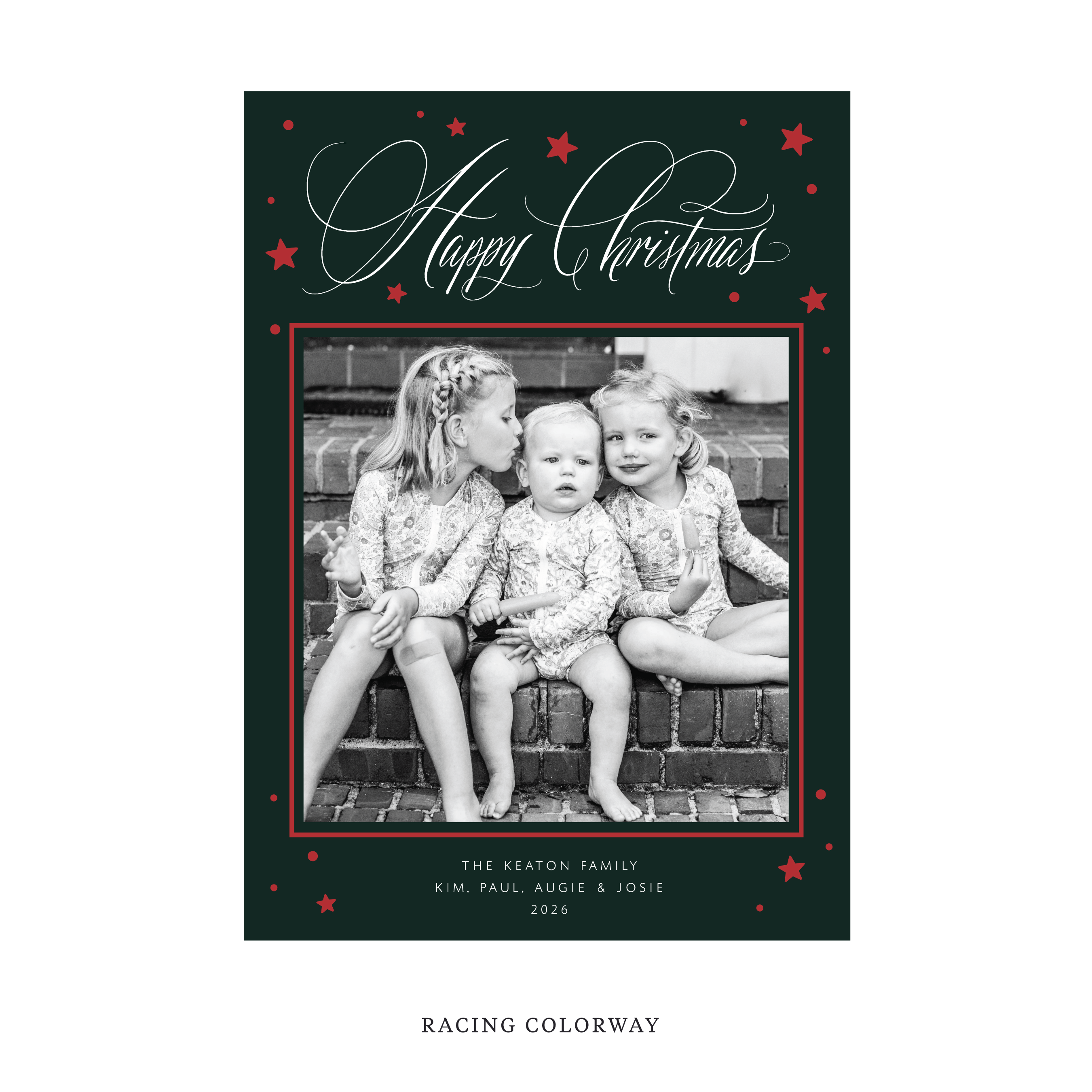 Keaton Classic Flat Print Holiday Card, Large