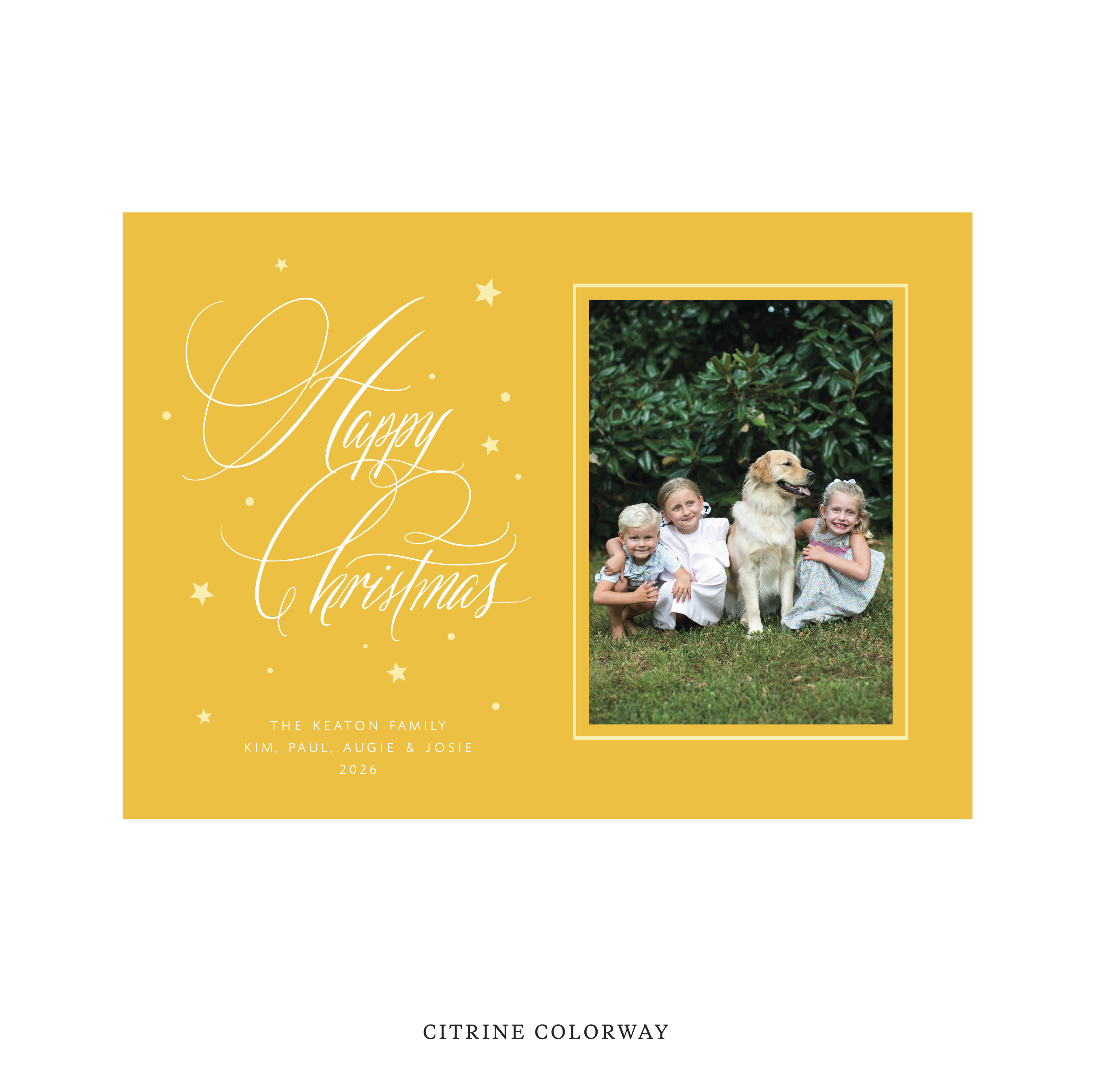 Keaton Classic Flat Print Holiday Card, Large II