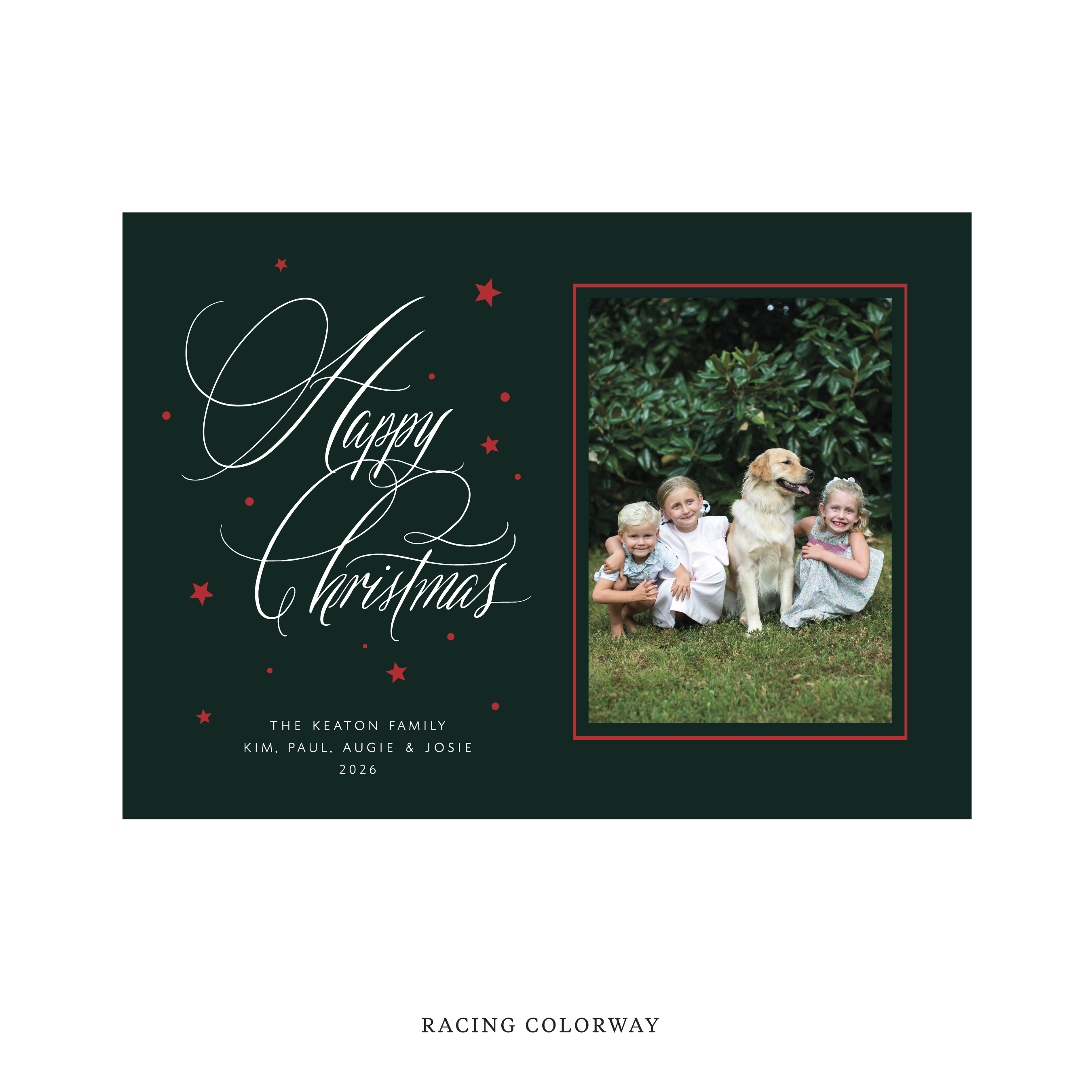 Keaton Classic Flat Print Holiday Card, Large II