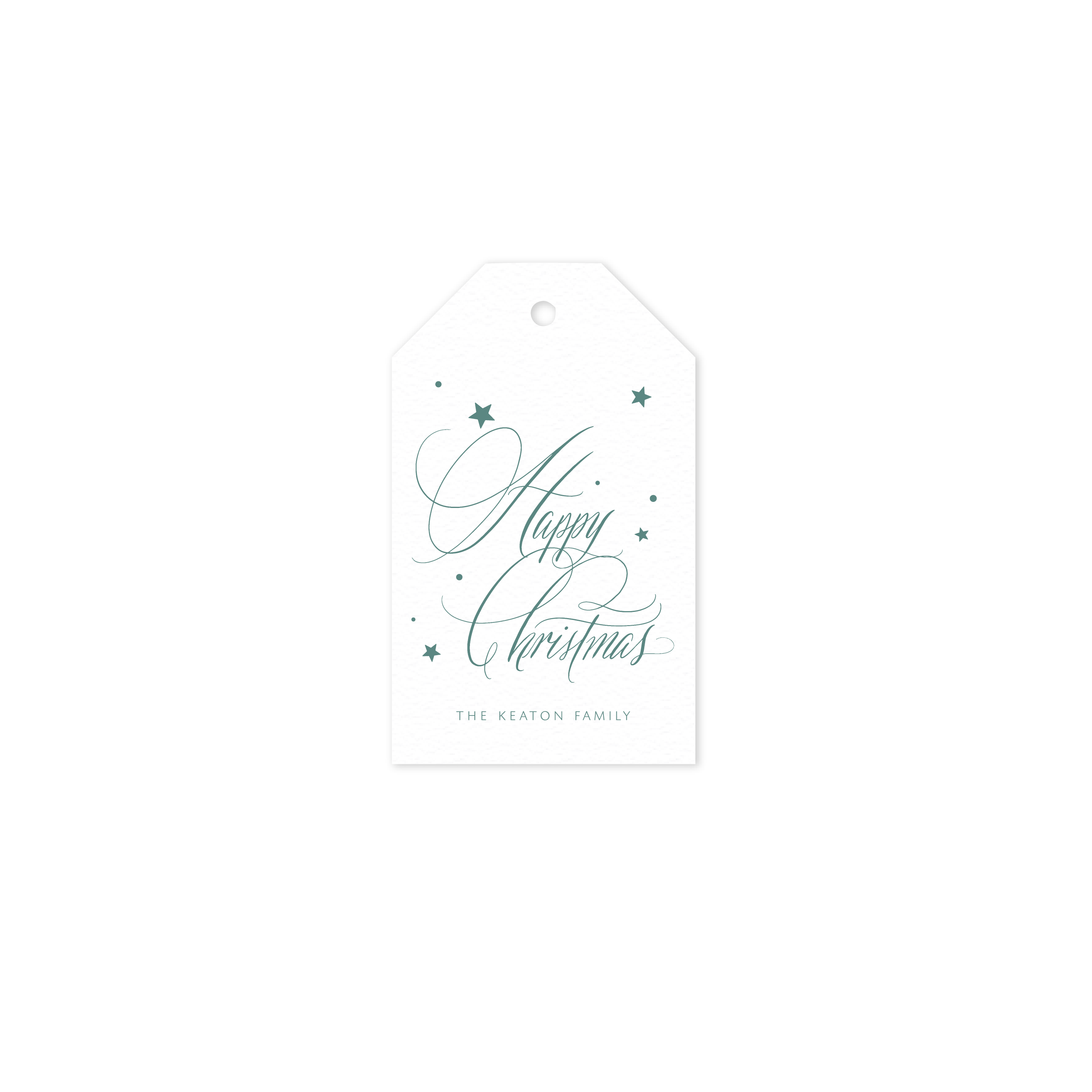 Keaton Luggage Letterpress Holiday Gift Tag