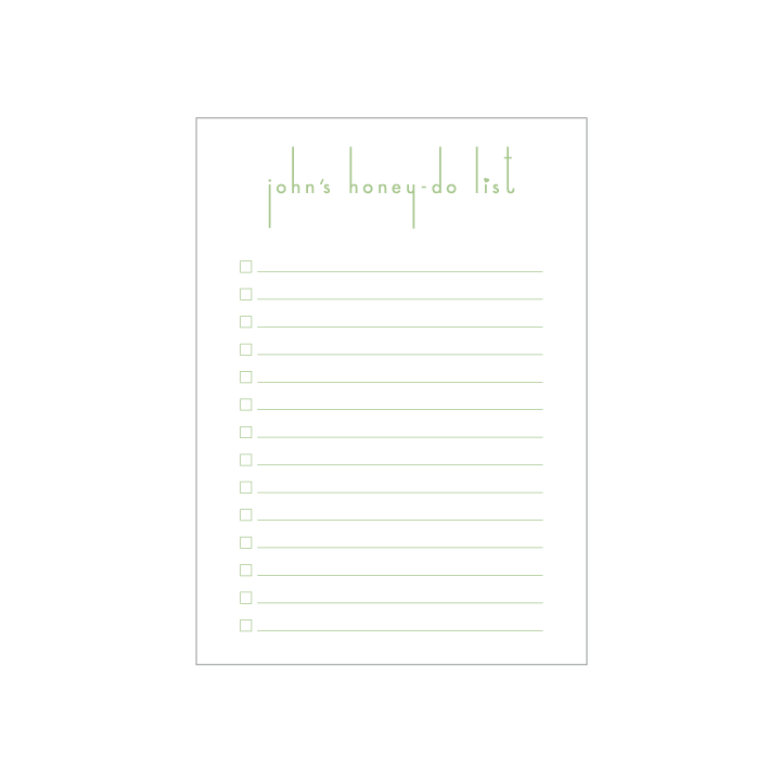 The Barton Honey-Do Notepad