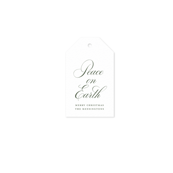 Kensington 1 Color Letterpress Tag - Luggage