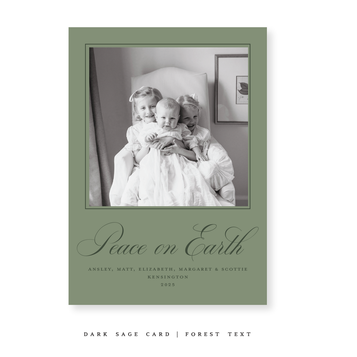 Kensington Classic Flat Print Holiday Card, Large (Archive)