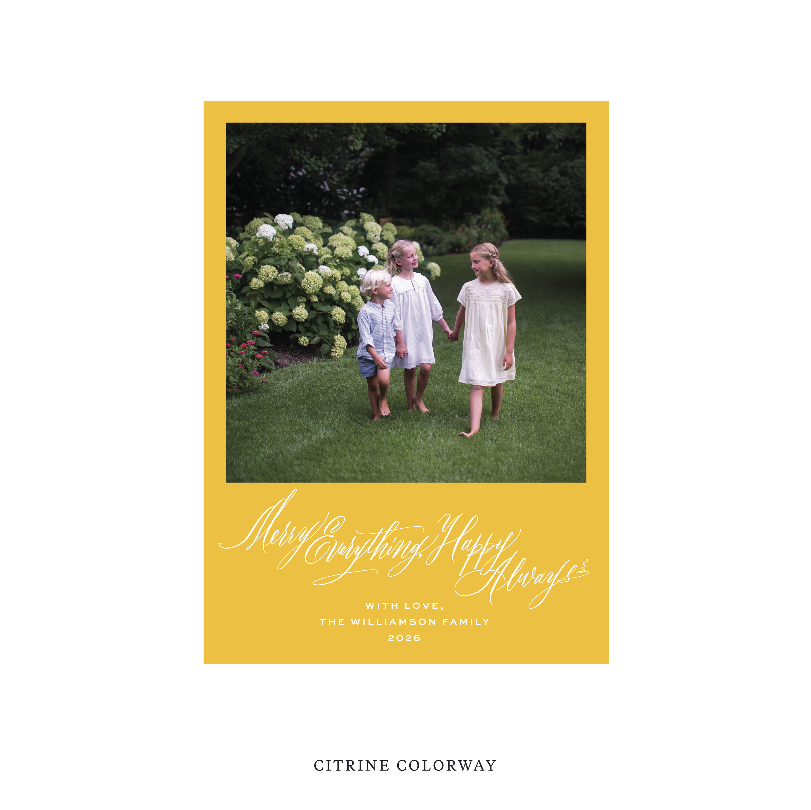 Kingsley Classic Flat Print Holiday Card, Medium II