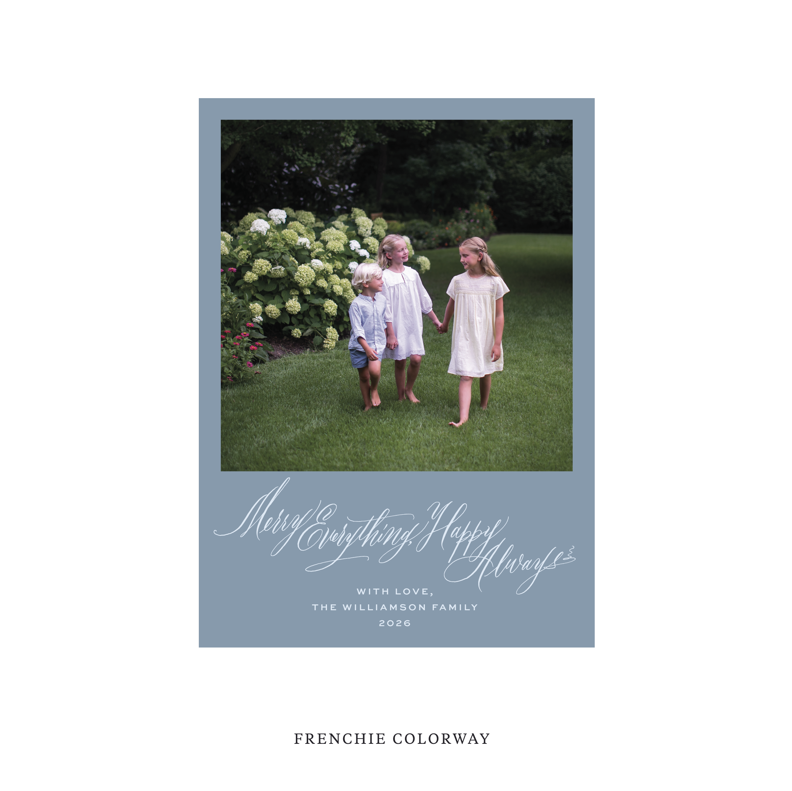 Kingsley Classic Flat Print Holiday Card, Medium II