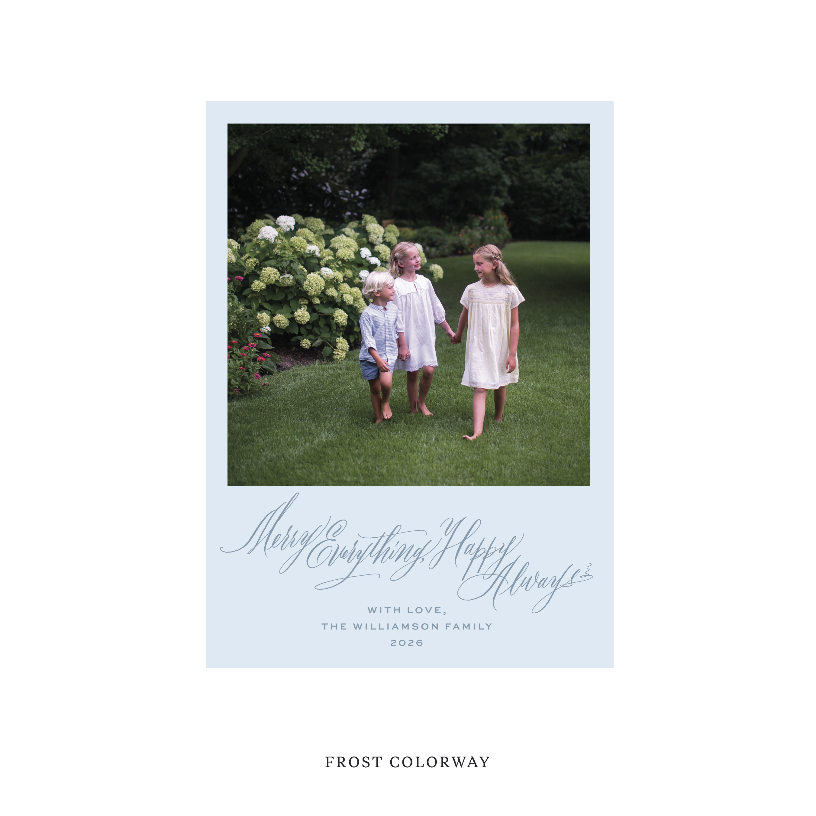 Kingsley Classic Flat Print Holiday Card, Medium II
