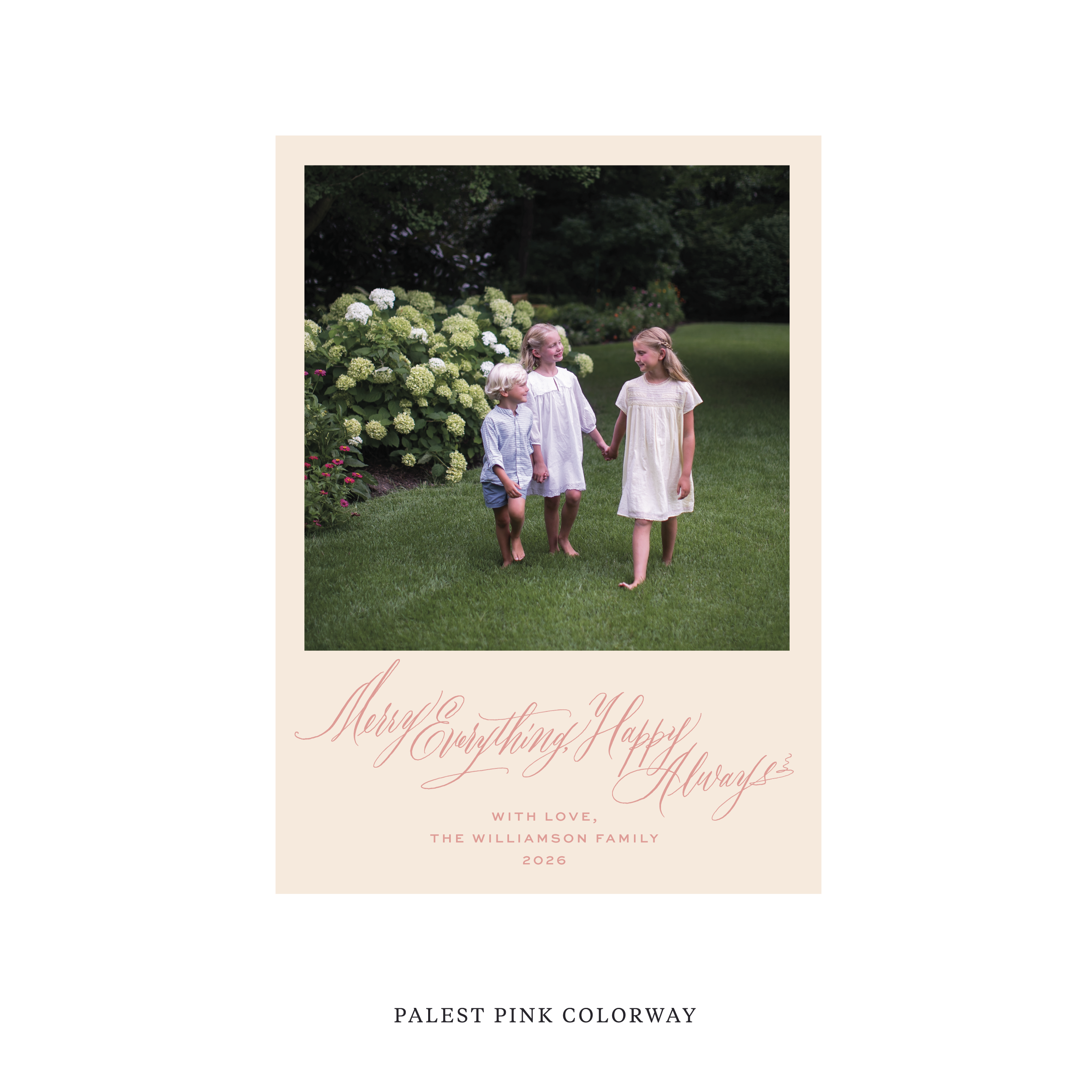 Kingsley Classic Flat Print Holiday Card, Medium II