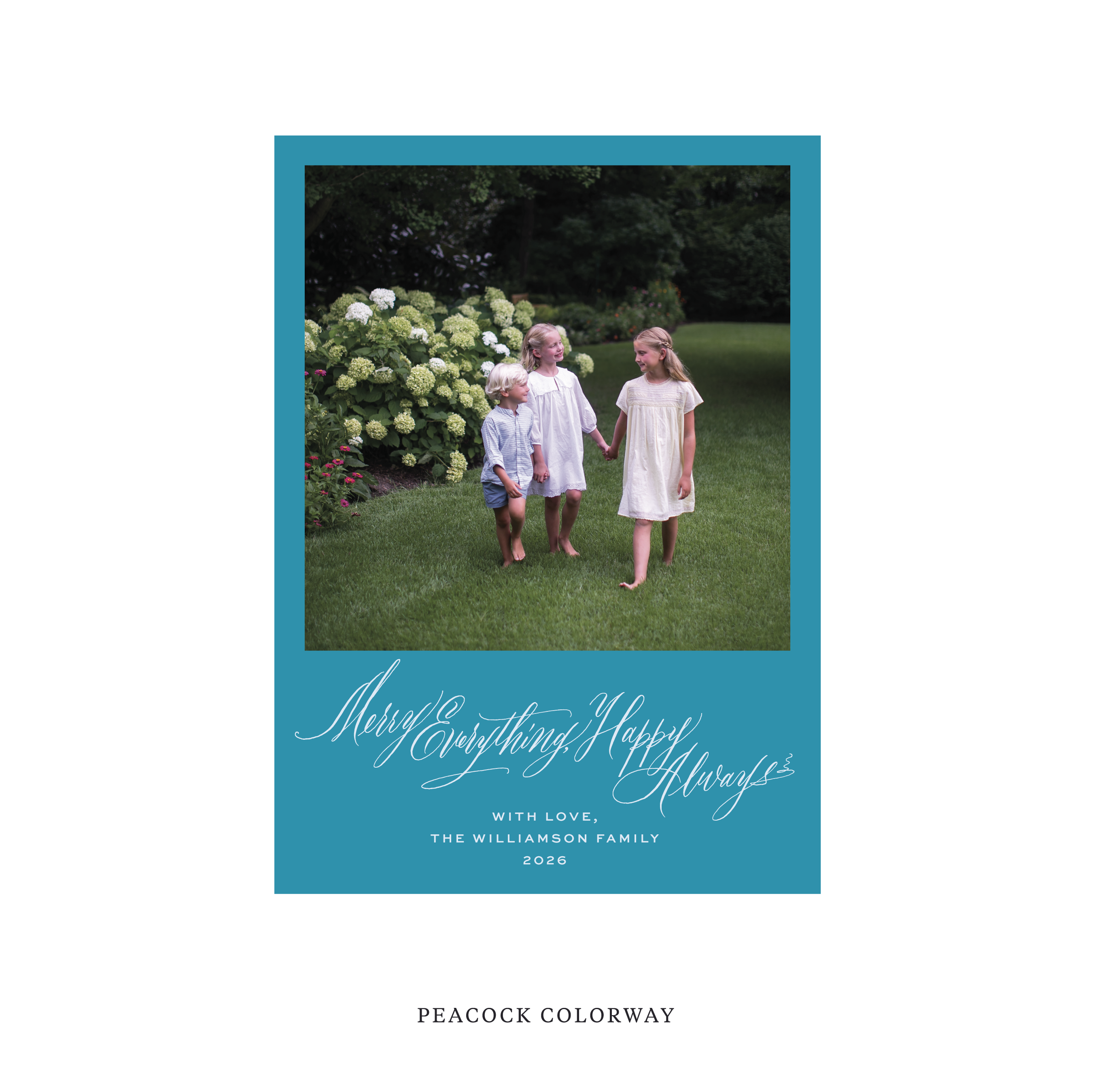Kingsley Classic Flat Print Holiday Card, Medium II