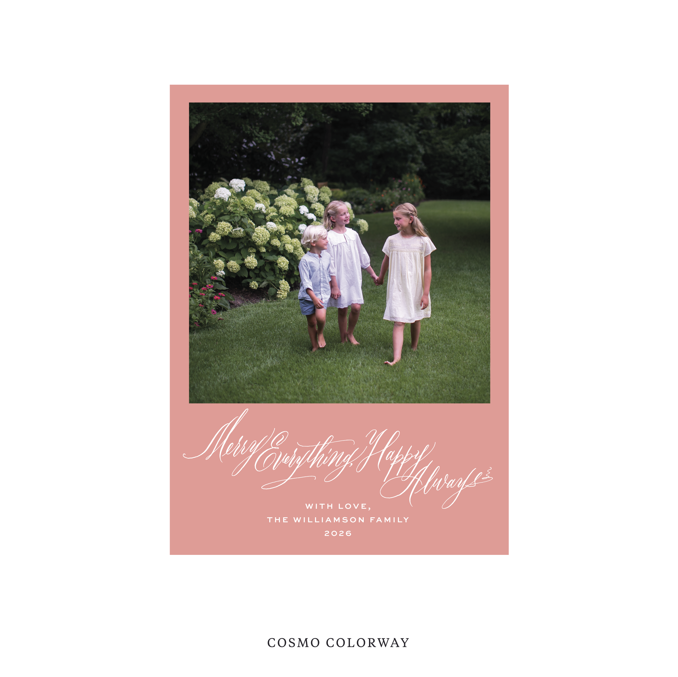 Kingsley Classic Flat Print Holiday Card, Medium II