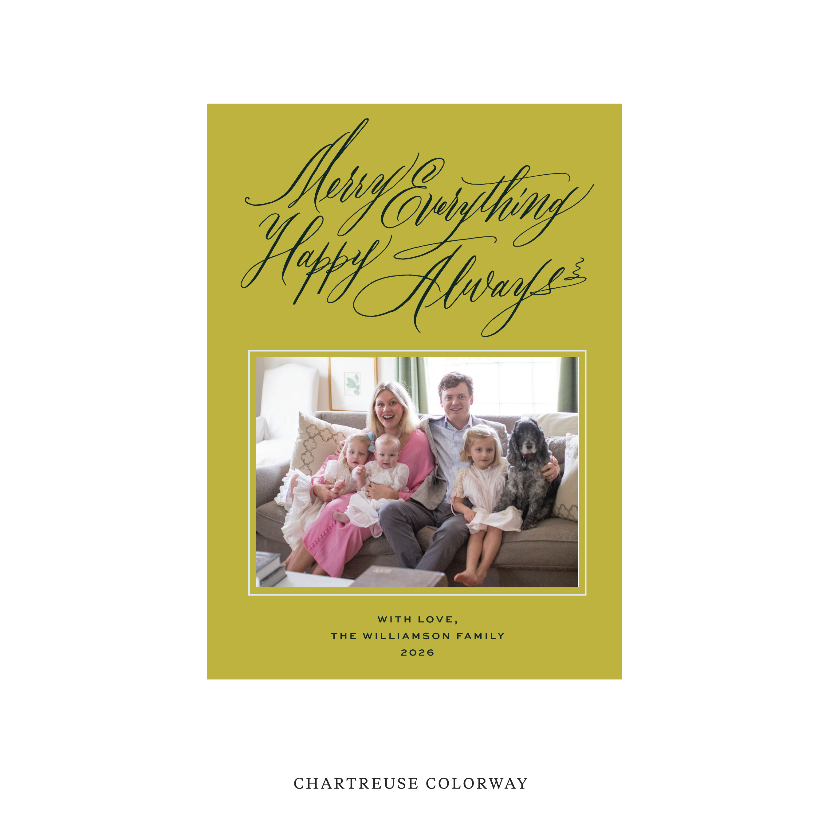 Kingsley Classic Flat Print Holiday Card, Medium
