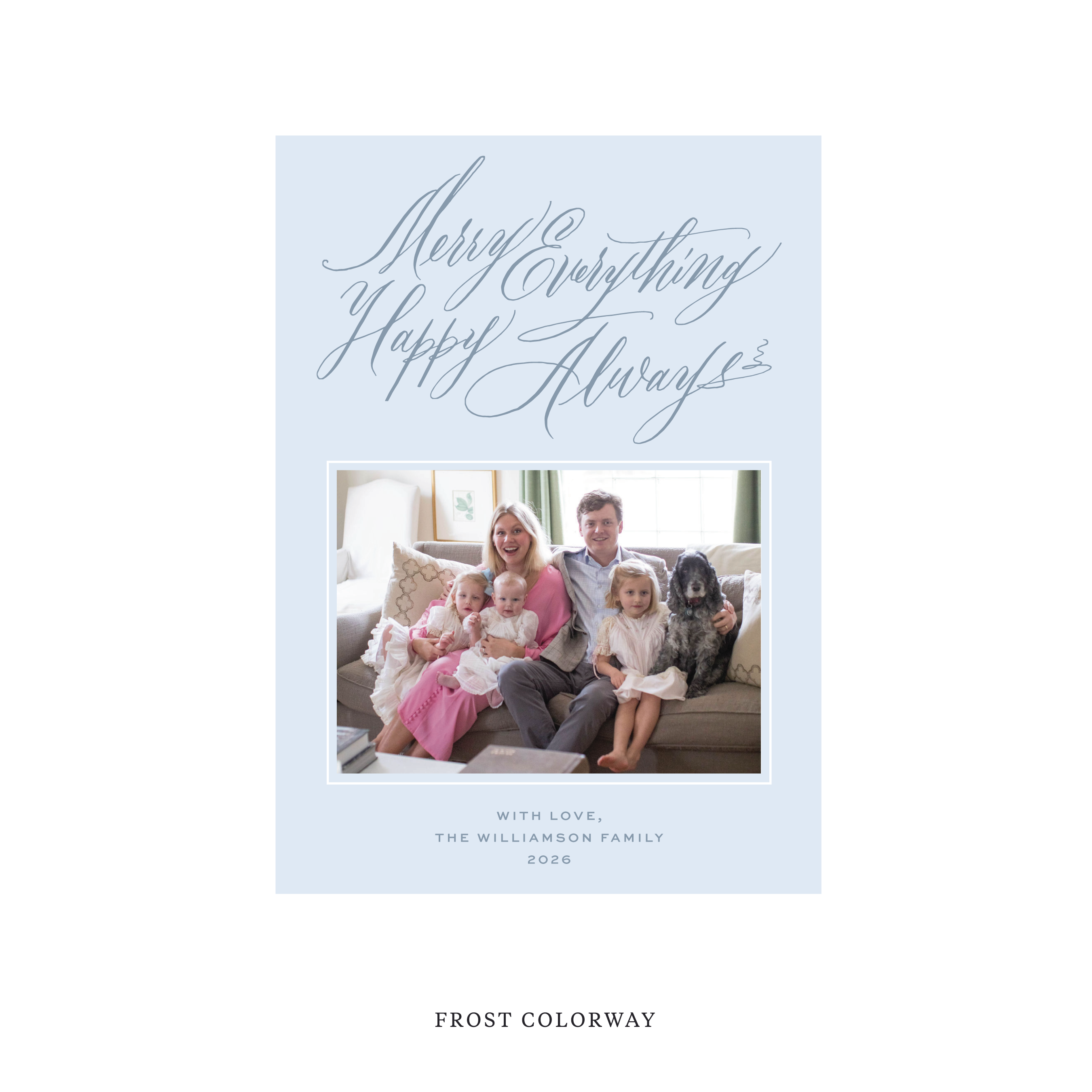 Kingsley Classic Flat Print Holiday Card, Medium